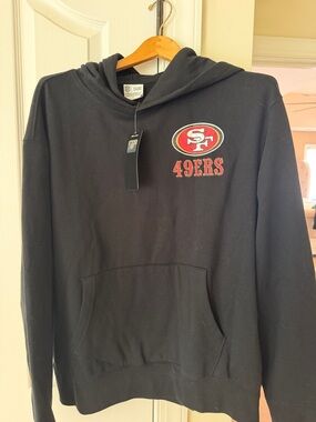 NFL San Francisco 49ers Black Hoodie with Red Logo